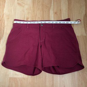 Kuhl Stretch Strattus 6240 Ripstop Stretch Hiking Shorts Maroon Red Women's Sz 8